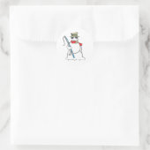Sticker Rond pêcheur de neige (Sac)