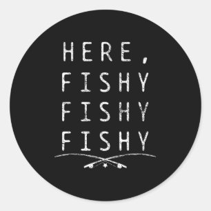 Sticker Rond Pêcheur de pêche