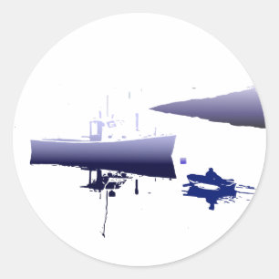 Sticker Rond Pêcheur du Maine