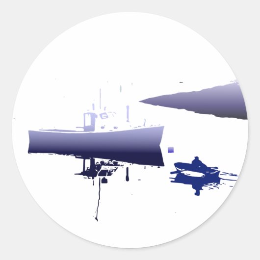 Sticker Rond Pêcheur du Maine (Devant)