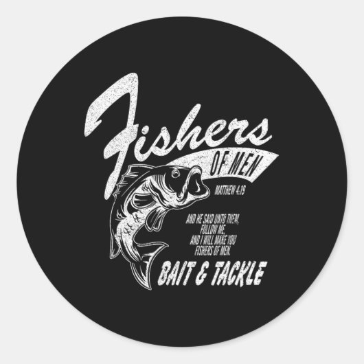 Sticker Rond Pêcheurs D'Hommes Graphic Tee - Inspiré (Devant)