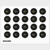 Sticker Rond Pêcheurs Indiana Total Solar Eclipse 2024 (Feuille)