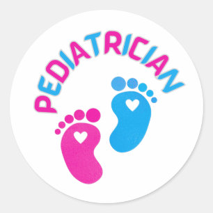 Sticker Rond pédiatre, pédiatre, médecin pédiatre, pédiatre,
