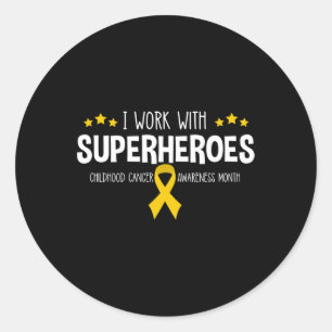 Sticker Rond Pediatric Oncology RN Nurse Oncologist Ribbon