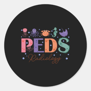 Sticker Rond Peds Radiologie Animal marin Radiologie pédiatriqu