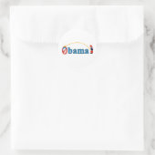 Sticker Rond Pee sur Obama (Sac)