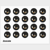 Sticker Rond Peek-A | Little Ghost Halloween Baby Shower (Feuille)