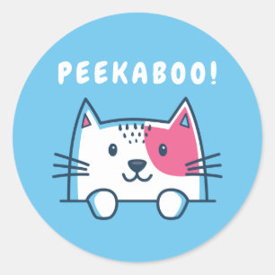 Sticker Rond Peekaboo