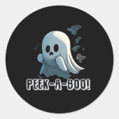 Sticker Rond Peekaboo Basic Slogan (Devant)