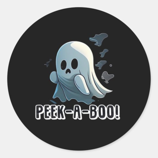 Sticker Rond Peekaboo Basic Slogan (Devant)