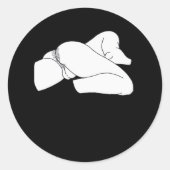 Sticker Rond Peekaboo Classic Funny (Devant)