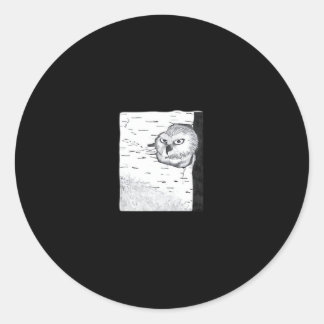 Sticker Rond Peekaboo Cute Basic