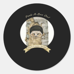 Sticker Rond Peekaboo Mème Design Pour Halloween