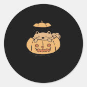 Sticker Rond Peekaboo Vibes d'automne (Devant)