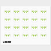 Sticker Rond Peeps de mariée/ Vert (Feuille)