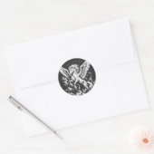 Sticker Rond Pégase — Héraut ailé de la tempête (Enveloppe)