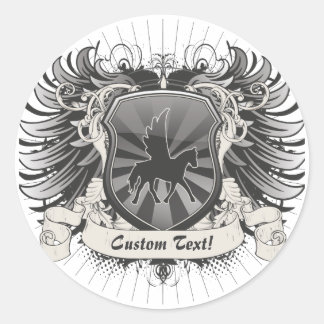 Sticker Rond Pegasus Crest