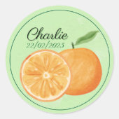 Sticker Rond Pegatina Dulce Tropical: naranja (Devant)