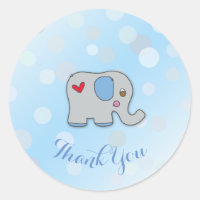 Pegatina - Gracias - Elefante Bebé