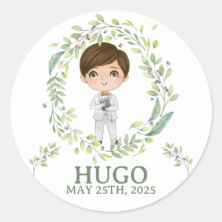 Sticker Rond Pegatina HUGO Primera Comunión