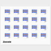 Sticker Rond Pegatina Rectangular Happy birthday boy. Celebrati (Feuille)