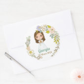 Sticker Rond Pegatina redonda Primera Comunión GEORGIA (Enveloppe)