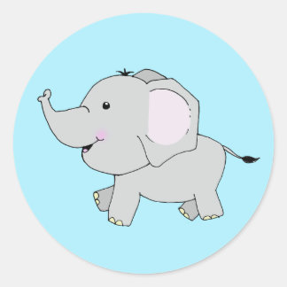 Sticker Rond Pegatina Tengo un elefante