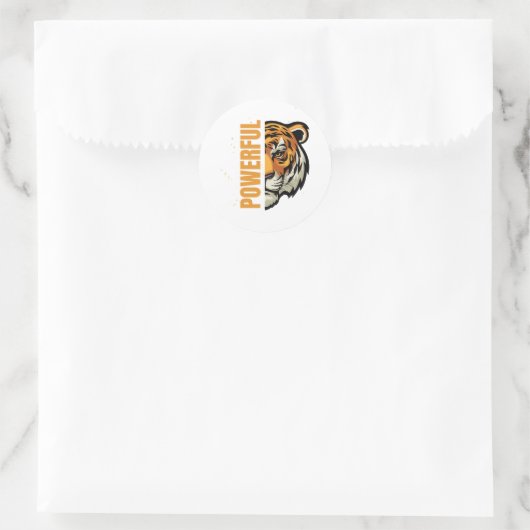 Sticker Rond Pegatina Tigre Poderoso (Sac)