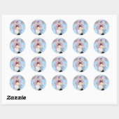 Sticker Rond Pegatinas chica fashion (Feuille)