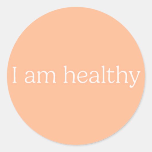 Sticker Rond Pegatinas I am healthy (Devant)