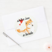 Sticker Rond Pegativa shiba inu (Enveloppe)