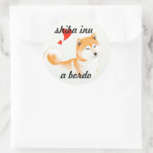 Sticker Rond Pegativa shiba inu (Sac)