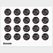 Sticker Rond Pegusas de conception graphique multicolore (Feuille)