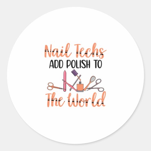 Sticker Rond Peindre des ongles de doigts (Devant)