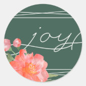 Sticker Rond Peine d'hiver | Joie de vacances (Devant)