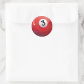 Sticker Rond Peint 3 Motif de billard (Sac)