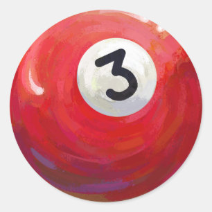 Sticker Rond Peint 3 Motif de billard