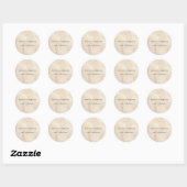 Sticker Rond Peint Abstrait Naturel Élégant Neutre Simple (Feuille)