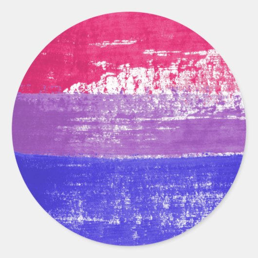 Sticker Rond Peinture à fioritures bisexuelle (Devant)