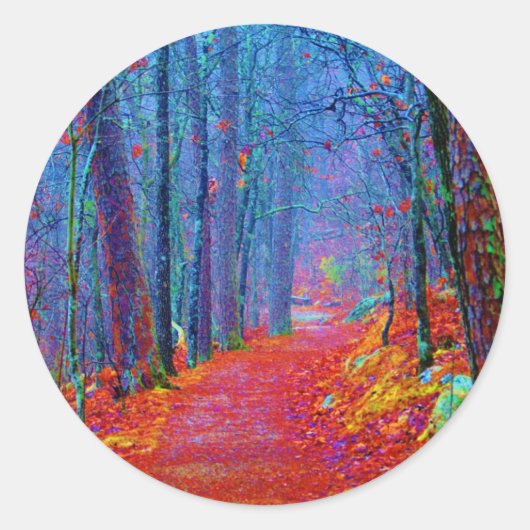 Sticker Rond Peinture à l'huile de la Forêt-Noire (Devant)