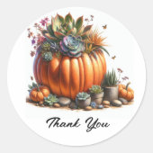 Sticker Rond Peinture à l'huile Style Citrouille Planteur succu (Devant)