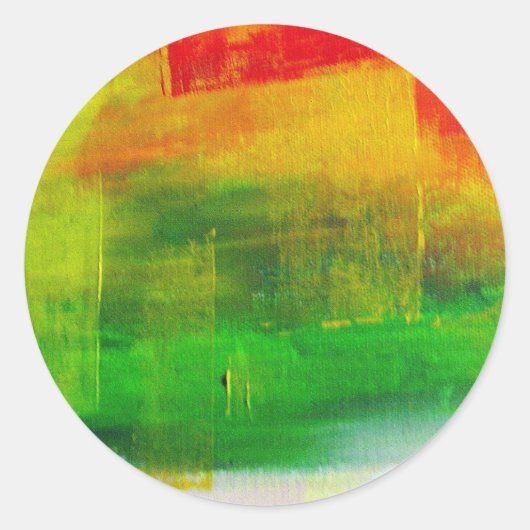 Sticker Rond Peinture Abstraite (Devant)