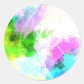 Sticker Rond peinture Abstraite à l'aquarelle (Devant)