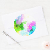 Sticker Rond peinture Abstraite à l'aquarelle (Enveloppe)