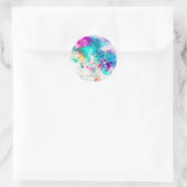 Sticker Rond Peinture Abstraite mignonne (Sac)