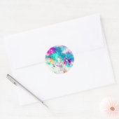 Sticker Rond Peinture Abstraite mignonne (Enveloppe)