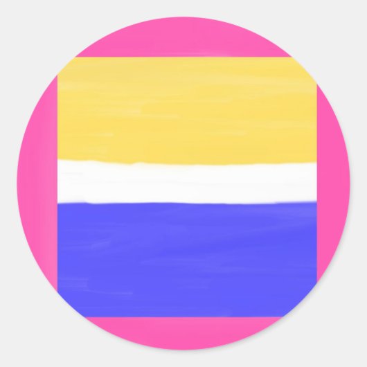 Sticker Rond peinture abstraite moderne (Devant)