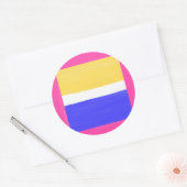 Sticker Rond peinture abstraite moderne (Enveloppe)