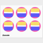 Sticker Rond peinture abstraite moderne (Feuille)