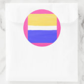 Sticker Rond peinture abstraite moderne (Sac)